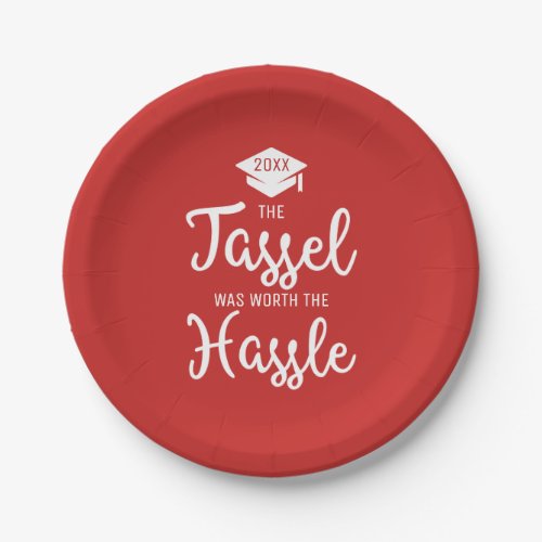 Modern Tassel is Worth the Hassle Graduation Party Paper Plates