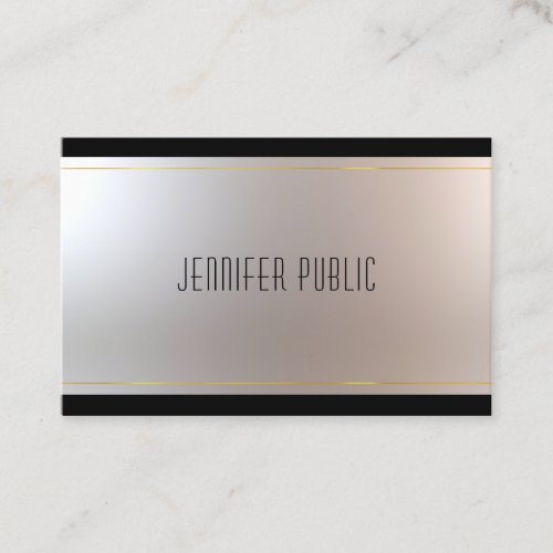 Modern Tasteful Design Glamorous Unique Plain Business Card