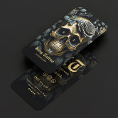 Modern Tattoo Artist Black Tattoos Studio  Business Card