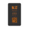 Modern Tattoo Artist Monogram Black Orange Skull 