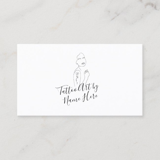 Modern Tattoo script typography Logo Business Card
