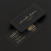 Modern Tattoo Artist Black Tattoos Studio  Business Card