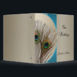 Modern Taupe Aqua Peacock Feather Wedding Album Binder<br><div class="desc">This beautiful and elegant design, called Modern Taupe Aqua Peacock Feather Wedding, has a beautiful taupe background. There is a beautiful aqua blue cutout with vibrant peacock feathers. Wedding This would be perfect for your wedding or event! This set has invitations, save the date cards, response cards, thank you cards,...</div>
