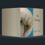 Modern Taupe Aqua Peacock Feather Wedding Album Binder<br><div class="desc">This beautiful and elegant design, called Modern Taupe Aqua Peacock Feather Wedding, has a beautiful taupe background. There is a beautiful aqua blue cutout with vibrant peacock feathers. Wedding This would be perfect for your wedding or event! This set has invitations, save the date cards, response cards, thank you cards,...</div>