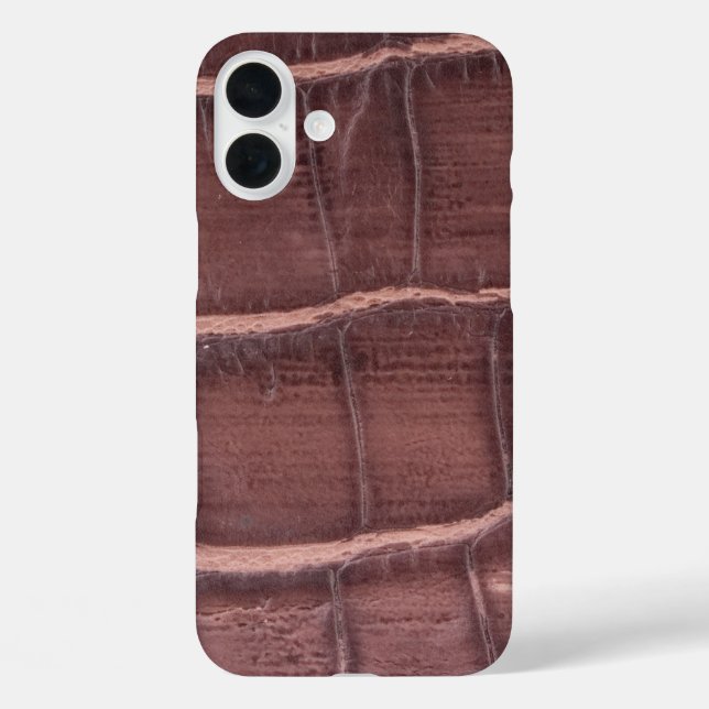  Modern Taupe Croc Leather Texture Case-Mate iPhone Case (Back)