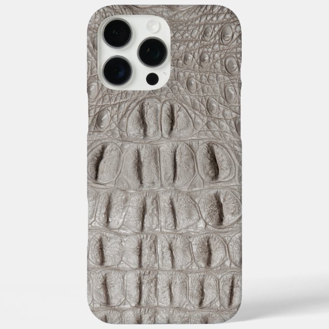  Modern Taupe Croc Leather Texture Case-Mate iPhone Case (Back)
