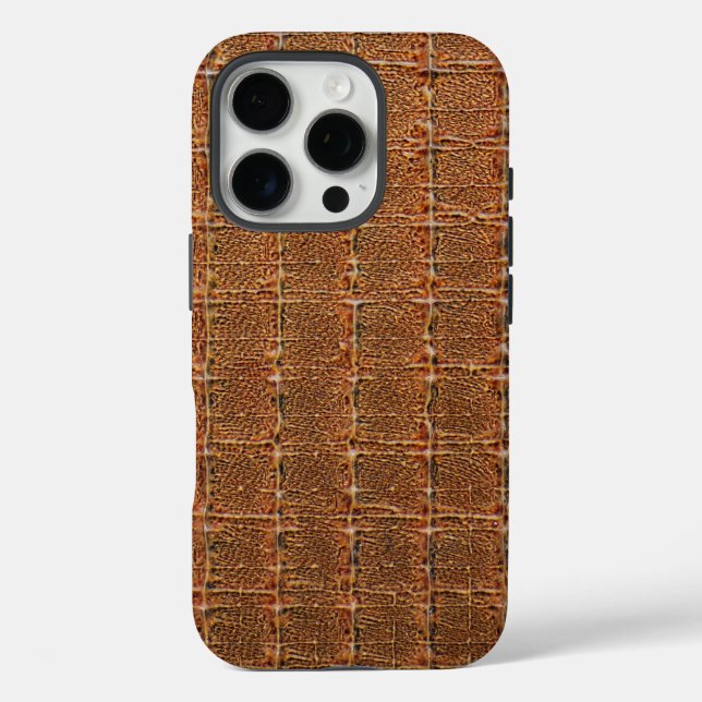  Modern Taupe Croc Leather Texture Case-Mate iPhone Case (Back)