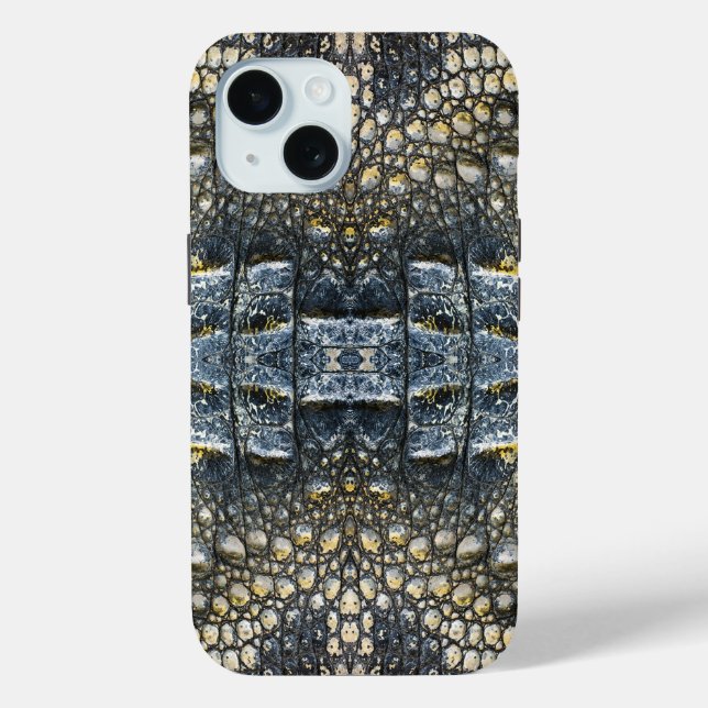  Modern Taupe Croc Leather Texture Case-Mate iPhone Case (Back)