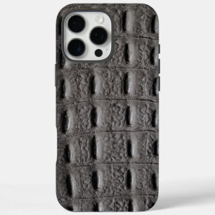 Modern Taupe Croc Leather Texture iPhone 16 Pro Max Case