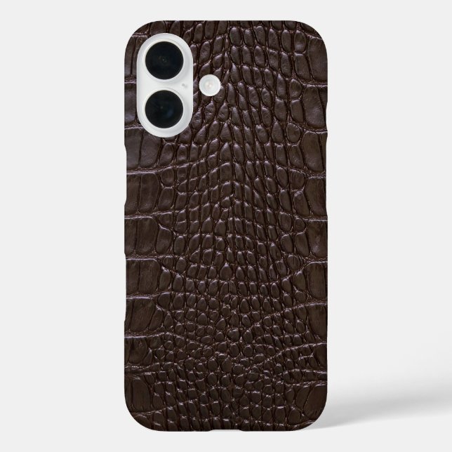  Modern Taupe Croc Leather Texture Case-Mate iPhone Case (Back)