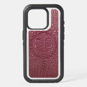Modern Taupe Croc Leather Texture iPhone 15 Pro Case
