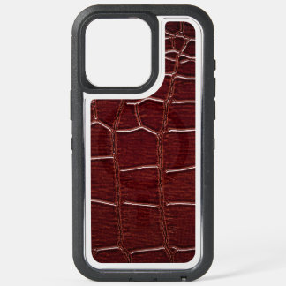 Modern Taupe Croc Leather Texture iPhone 15 Pro Max Case