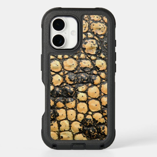  Modern Taupe Croc Leather Texture Otterbox iPhone Case (Back)