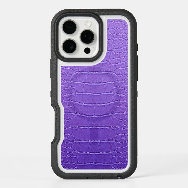  Modern Taupe Croc Leather Texture Otterbox iPhone Case (Back)