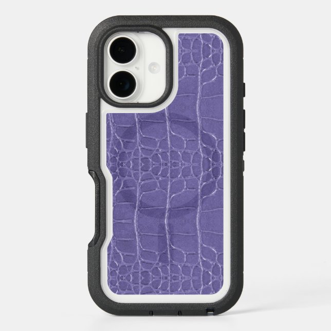  Modern Taupe Croc Leather Texture Otterbox iPhone Case (Back)