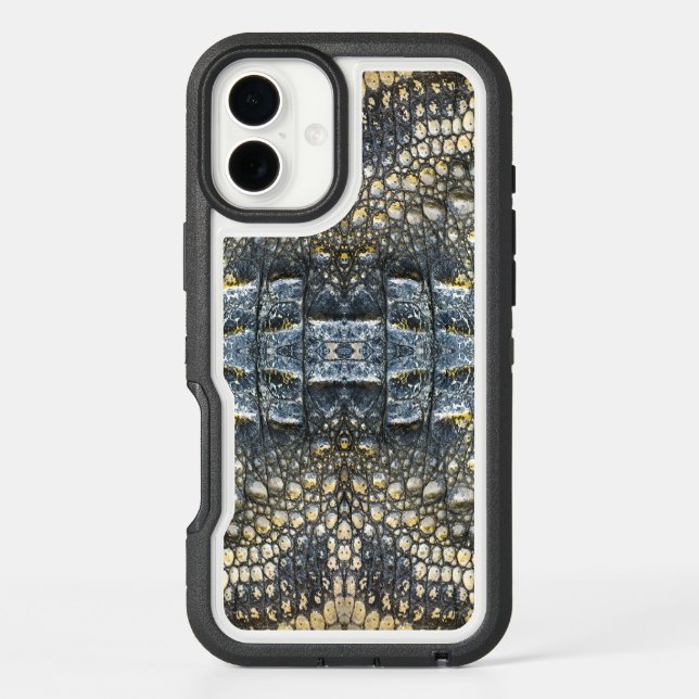  Modern Taupe Croc Leather Texture Otterbox iPhone Case (Back)