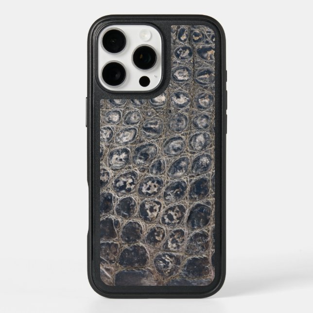  Modern Taupe Croc Leather Texture Otterbox iPhone Case (Back)