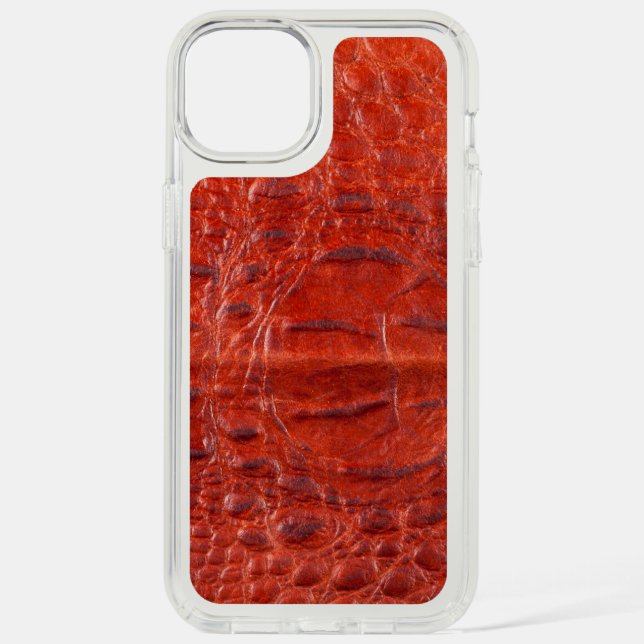  Modern Taupe Croc Leather Texture Speck iPhone Case (Front)