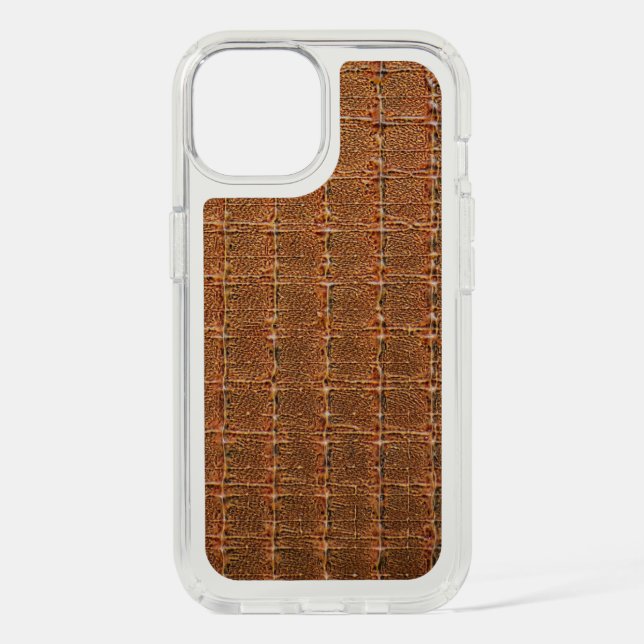  Modern Taupe Croc Leather Texture Speck iPhone Case (Front)