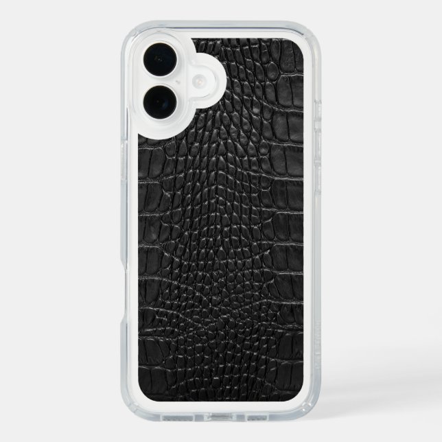  Modern Taupe Croc Leather Texture Speck iPhone Case (Front)