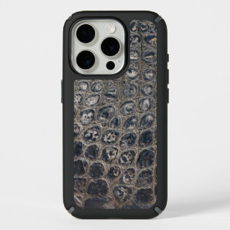 Modern Taupe Croc Leather Texture iPhone 15 Pro Case