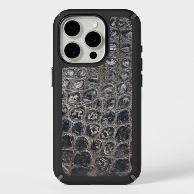  Modern Taupe Croc Leather Texture Speck iPhone Case (Front)