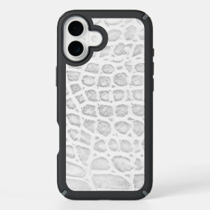  Modern Taupe Croc Leather Texture iPhone 16 Plus Case