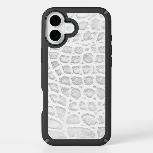  Modern Taupe Croc Leather Texture Speck iPhone Case (Front)