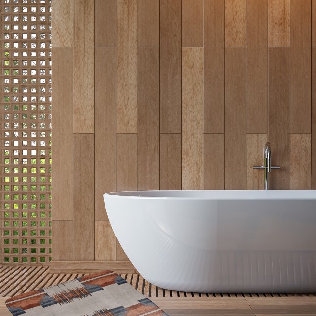 Modern Taupe Denim and Rust Bath Mat (Creator Uploaded)