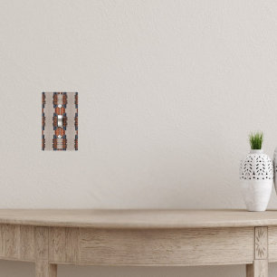 Modern Taupe Denim and Rust Single Toggle Light Switch Cover