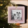 Modern Taupe | Family Photo | Initial   Ceramic Ornament