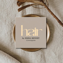 Modern Taupe Golden Yellow Hair Salon