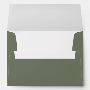 Modern Taupe Green Custom Christmas Envelope