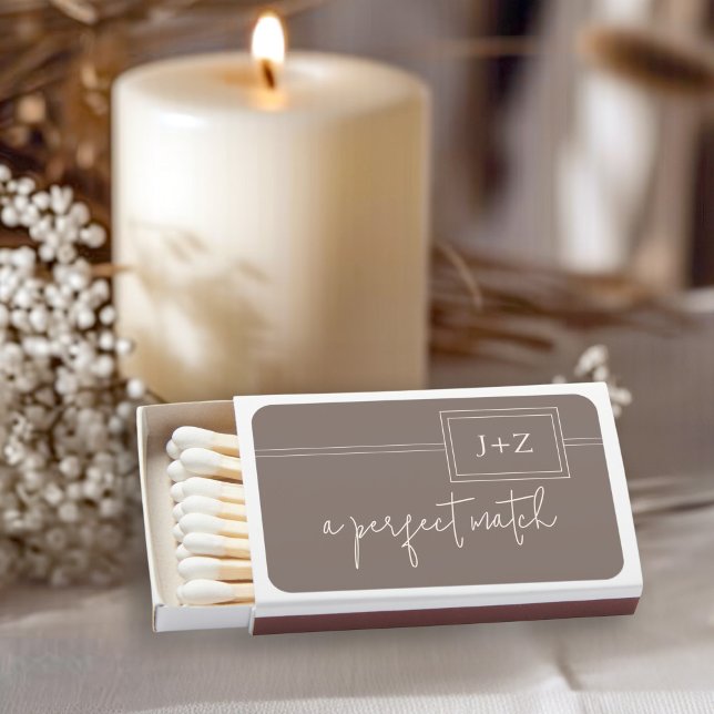 Modern Taupe Minimalist Monogram Perfect Match (Creator Uploaded)