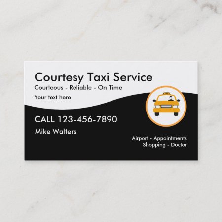 Modern Taxi Service Business Card
