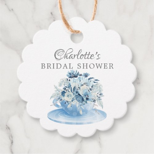 Modern Tea Bridal Shower Favor Gift Tag