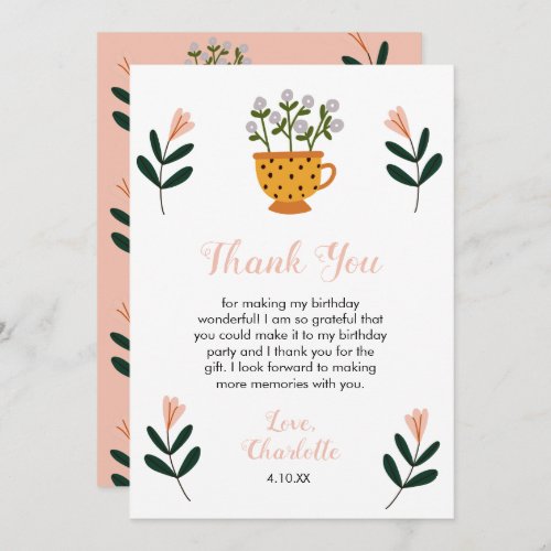 Modern Tea Party Floral Birthday