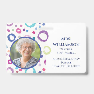Modern Teacher Educator Staff Photo ID Badge
