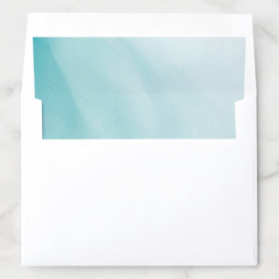 Modern Teal Abstract Minimalist Wedding Envelope Liner