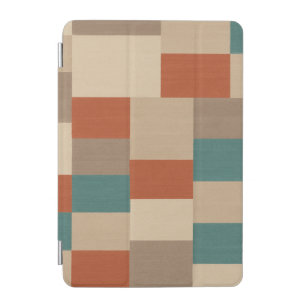 Modern Teal & Beige Geometric Blocks iPad Mini Cover
