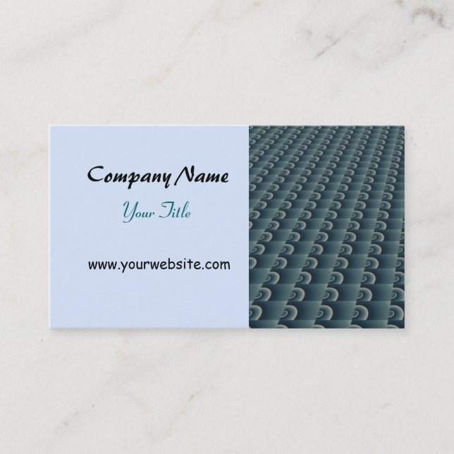 Modern Teal Blue Design Business Card (Front)