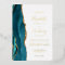 Modern Teal Blue Gold Agate Wedding