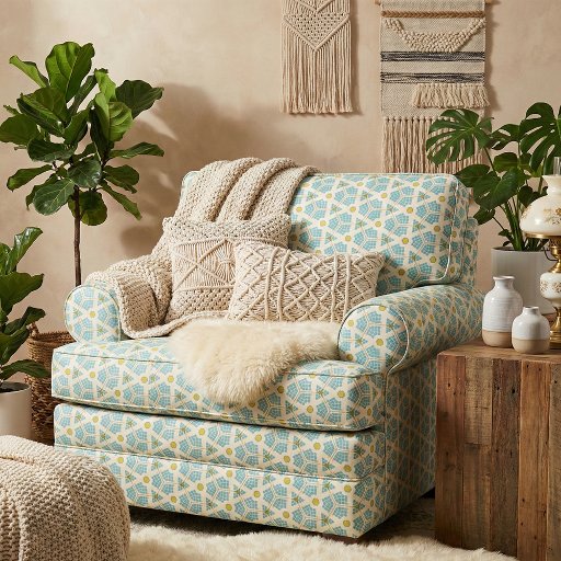 Modern Teal Blue Gold Geometric Honeycomb Mosaic Fabric