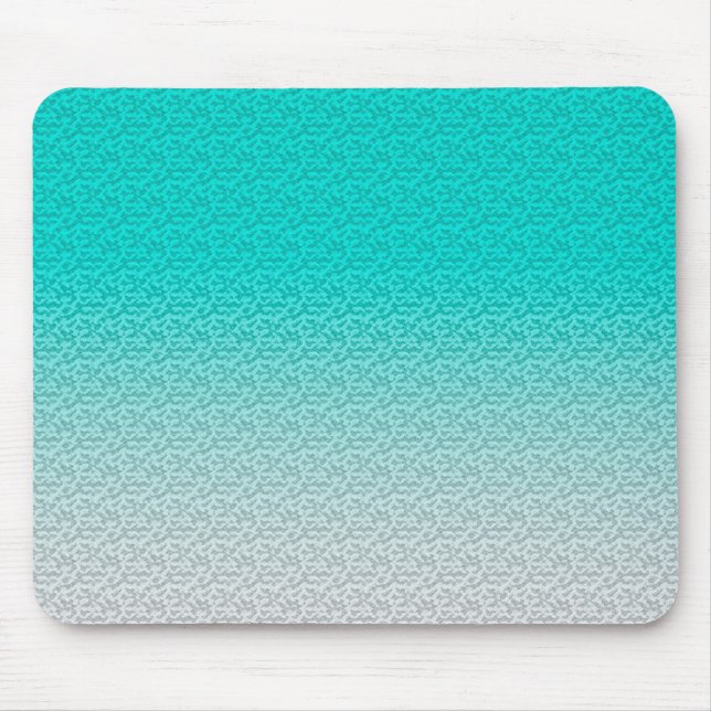 Modern Teal Blue Gradient Mouse Pad (Front)