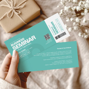 Modern Teal Business Conference Ticket Invitation
