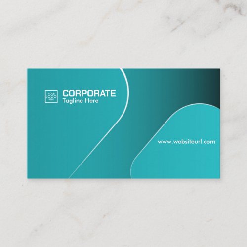 Modern Teal Corporate | Minimal Professional Business Card