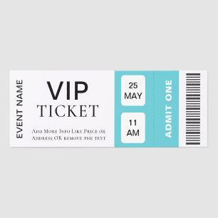 Modern Teal Custom Event Invitation Raffle Tickets