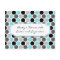 Modern Teal Gray Black Circles Recipe Cards
