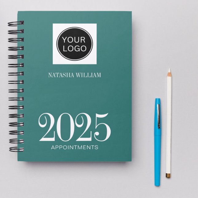 Modern Teal Green Business Logo 2025  Planner (Creator Uploaded)