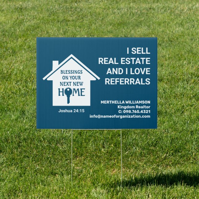 Modern Teal I SELL REAL ESTATE Realtor Sign (Insitu)